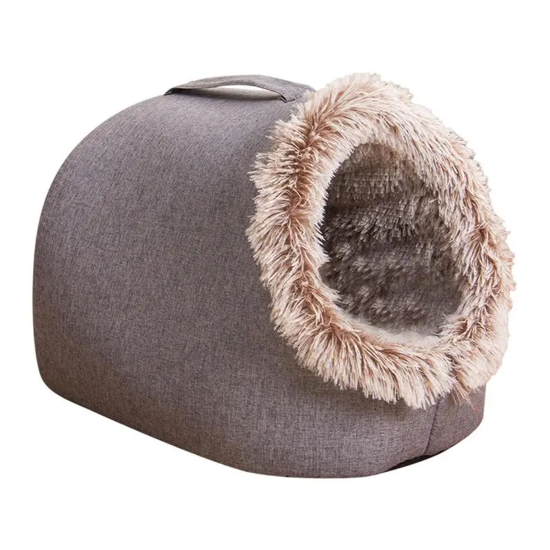 

Зимнее теплое гнездо для домашних животных, зимние полусостаренные пещеры для домашних животных, кошек, собак, кроватки для спальни, балкона, гостиной, сада