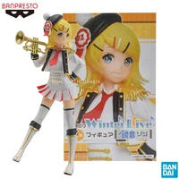 genuine hatsune miku figure kagamine rin winter live band lead singer version pvc model figures toys anime action ornament gifts