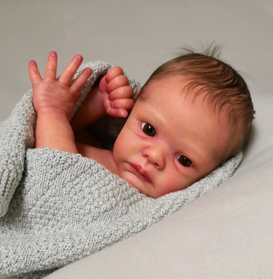 New 16 Inches Unfinished Reborn Doll Kit Henley With Engraved Name Vinyl Blank Unpainted Reborn Baby Kits Parts