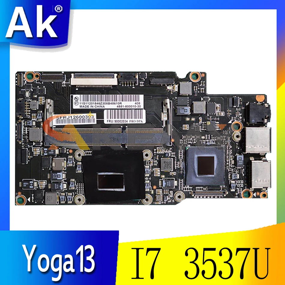 

Материнская плата Akemy для ноутбука Lenovo Yoga13, процессор I7 3537U 3517U DDR3 100% тест