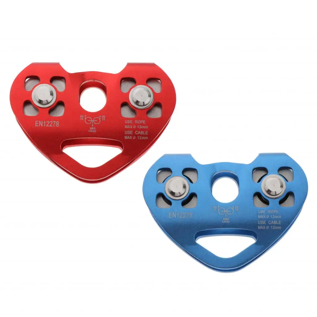 30KN скалолазание с двойным шкивом на молнии кабельная тележка шарикоподшипники