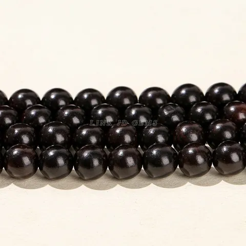 Бусина из черного сандалового дерева, 3 А, 6/8/10 мм