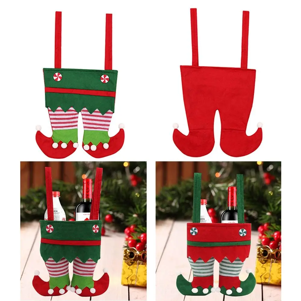 

Christmas Decoration Elf Candy Bags Velvet Handbag Santa Claus Pants Gift Boots Festival Decor Xmas Tree Hanging Pendant