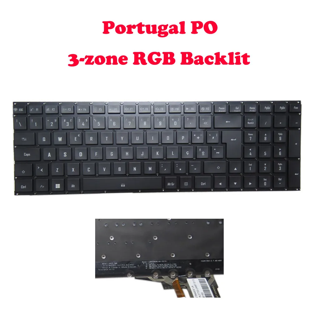 3-зонная RGB клавиатура с подсветкой для Gigabyte AORUS 15X ASF AKF английская португальская PO