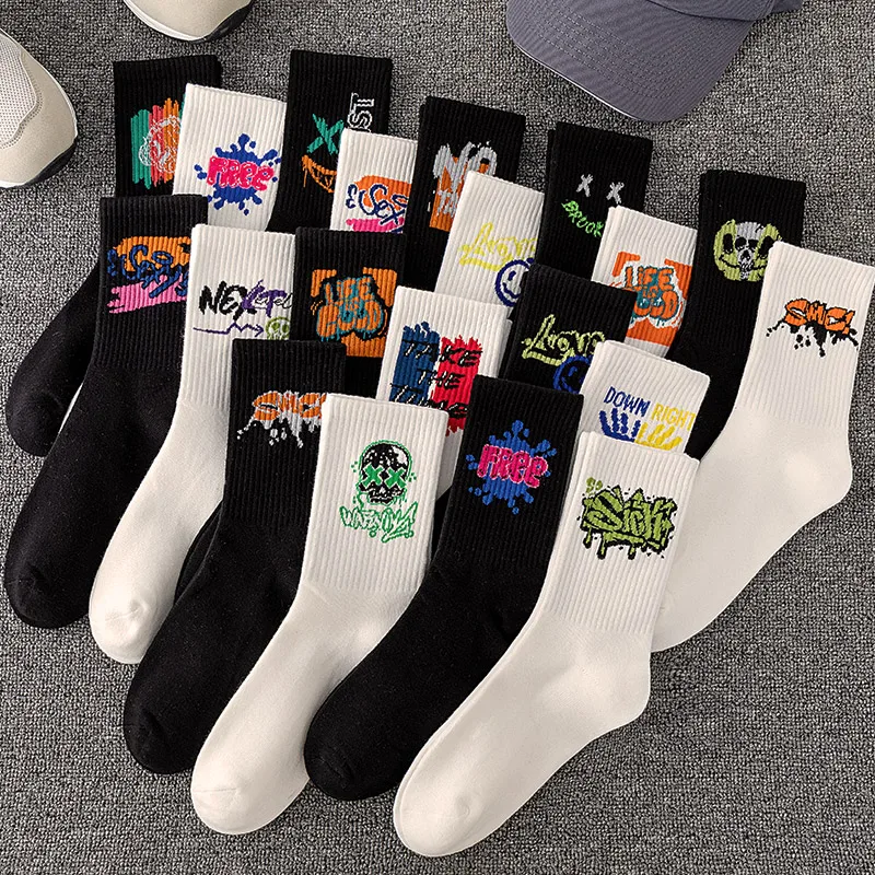 Носки мужские дышащие средней длины, 5/10 пар | AliExpress