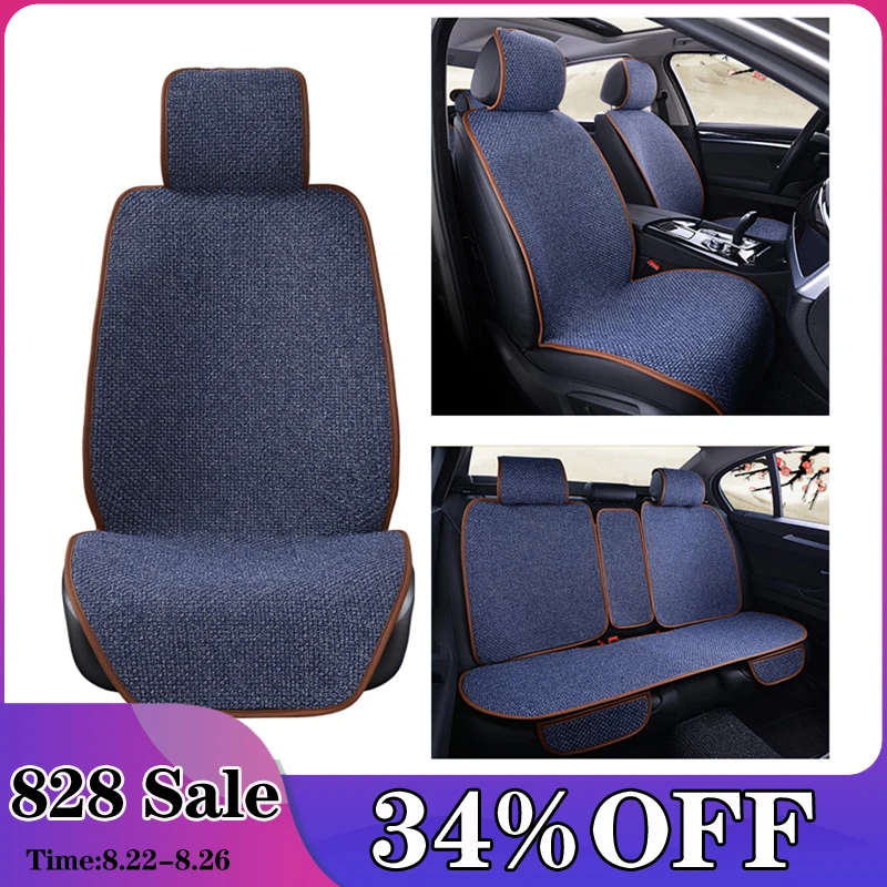 	5 Seats Linen Car Seat Cover P	
