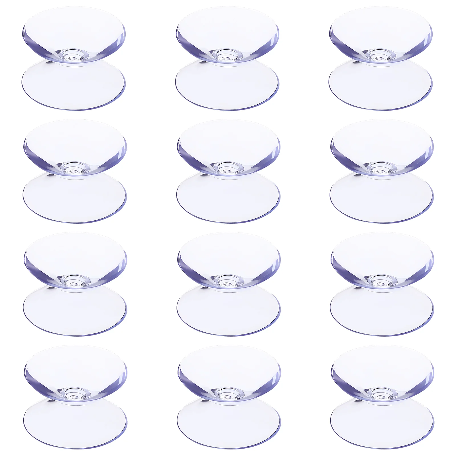 

12 Pcs Transparent Suckers Pads Heavy Duty Suction Cups Double Sided Hangers Clear Spacer Glass Table Gasket Tops Spacers