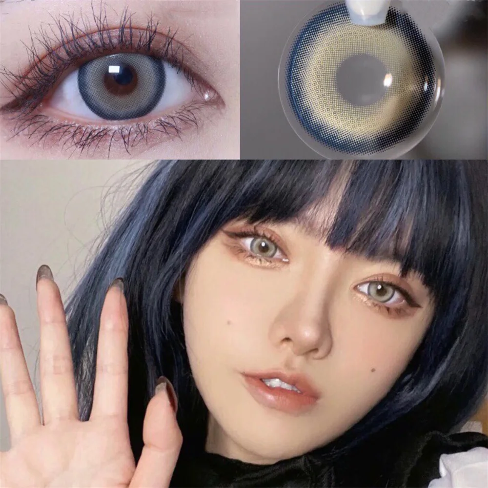 Nainai Green Crazy Small Beauty Pupil Цветные контактные линзы для глаз Косметические