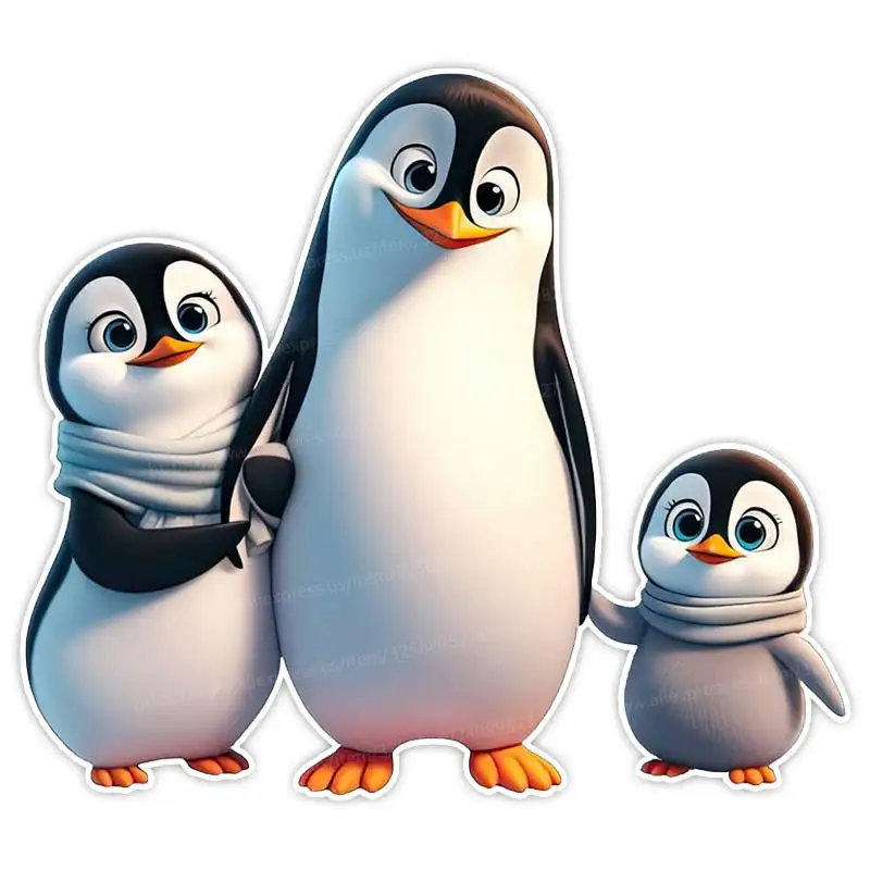 

Пингвин семья наклейка на стену S406