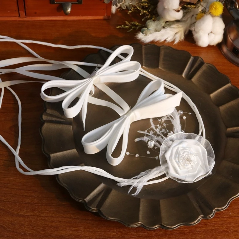 Лента-банты аксессуары для волос мягкая ткань металлический зажим женщин и