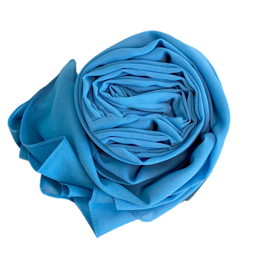 

Luxury 58 Color Malaysia PureColor Pearl Chiffon Scarf Instant Hijab Pareo Beah Muslim Hijab Wraps Female Bandana Shawl Foulard