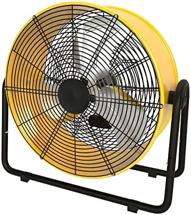 

24 Inch Heavy Duty Metal Industrial Drum Fan, 3 Speed Floor Fan for Warehouse, Workshop, Factory and Basement - High Velocity ,
