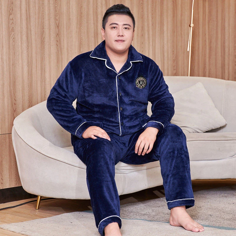 5XL 6XL pajamas Warm Men Winter Fleece Pajamas Man Thick Flannel Sleepwear Pajama Set Velvet Nightwear Home Cloths Pyjama Pijama