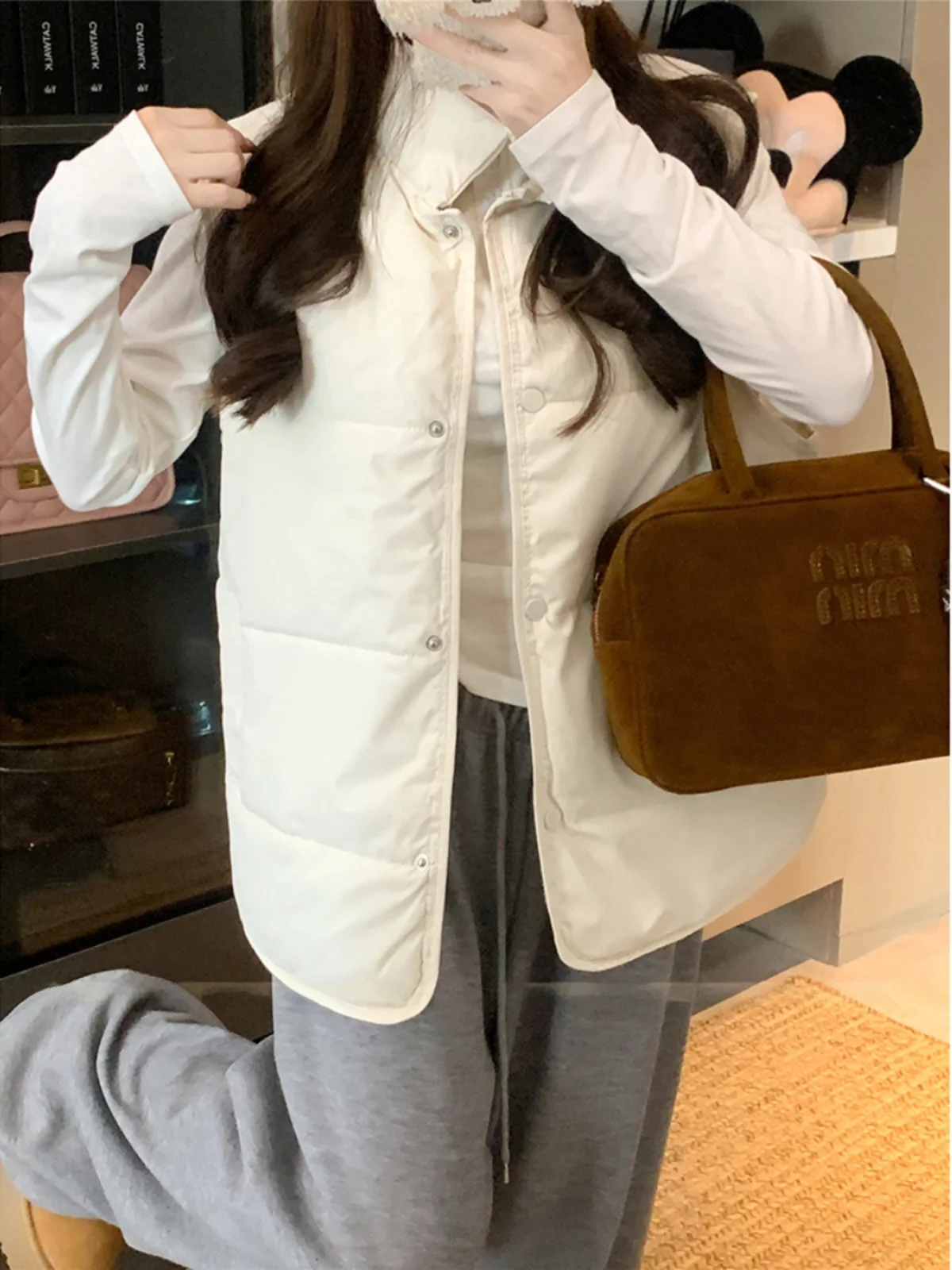 Корейская серия теплая куртка с хлопковой подкладкой жилет верхняя одежда