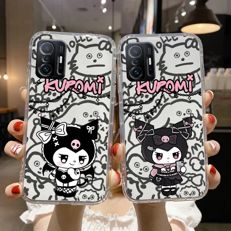 

Cartoon Kuromi Dark For Xiaomi Mi 13 Ultra 12 Lite 12T Pro 12X 12S 11 11T 11i 10T 10 5G Transparent Phone Case