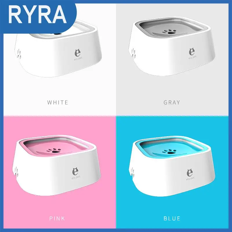

Dog Drinking Water Bowl 1L Floating Non-Wetting Mouth Cat Bowl Without Spill Drinking Water Dispenser ABS Plastic Dog Bowl 2021