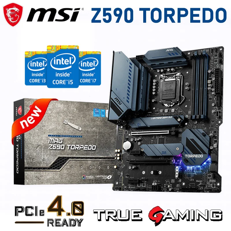 

Материнская плата MSI MAG Z590 TORPEDO LGA 1200 материнская плата 1200 DDR4 128 ГБ PCI-E 4,0 Intel B560 Материнская плата Intel 10th/11th ЦП M.2 Новинка Поддержка i5-10400F 10600K 10700K ...