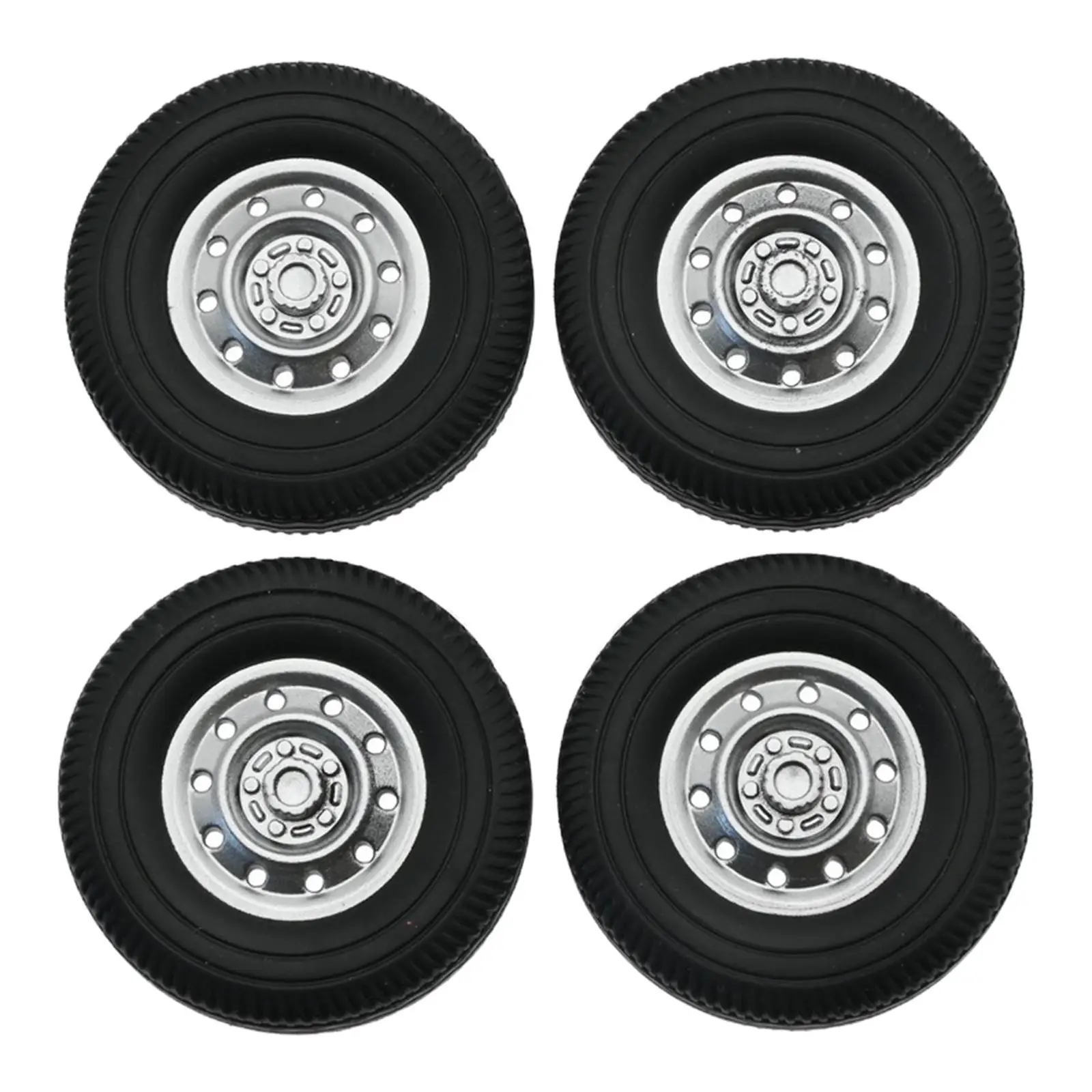 

4Pcs Rubber Tyre Set for Wltoys D12 Mini 1/16 Pickup Truck Remote Control Car