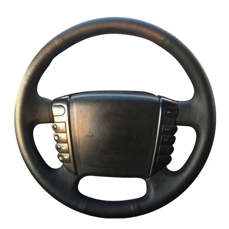 

No-Slip Black Artificial Leather Braid Car Steering Wheel Cover For Ssangyong KYRON ACTYON Rexton W Rodius Car Accessories