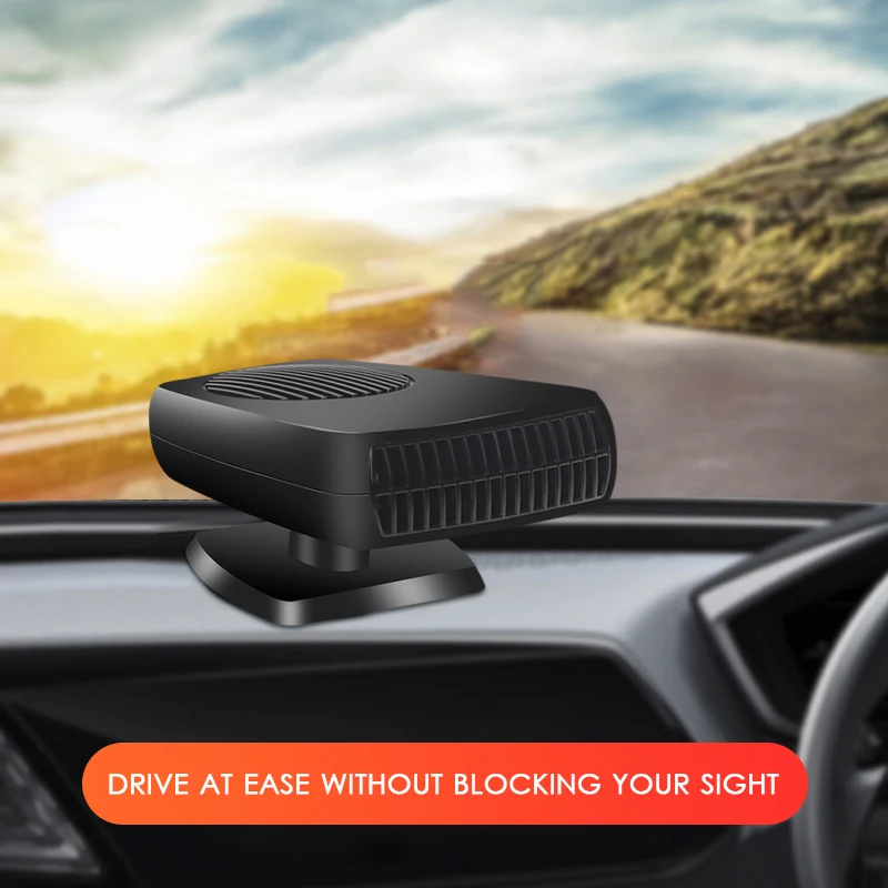 

12V Portable Auto Car Heater 4in1 Heating Cooling Defrosting Defogging 360 degrees Rotating Car Heater ABS Heating Cooling Fan