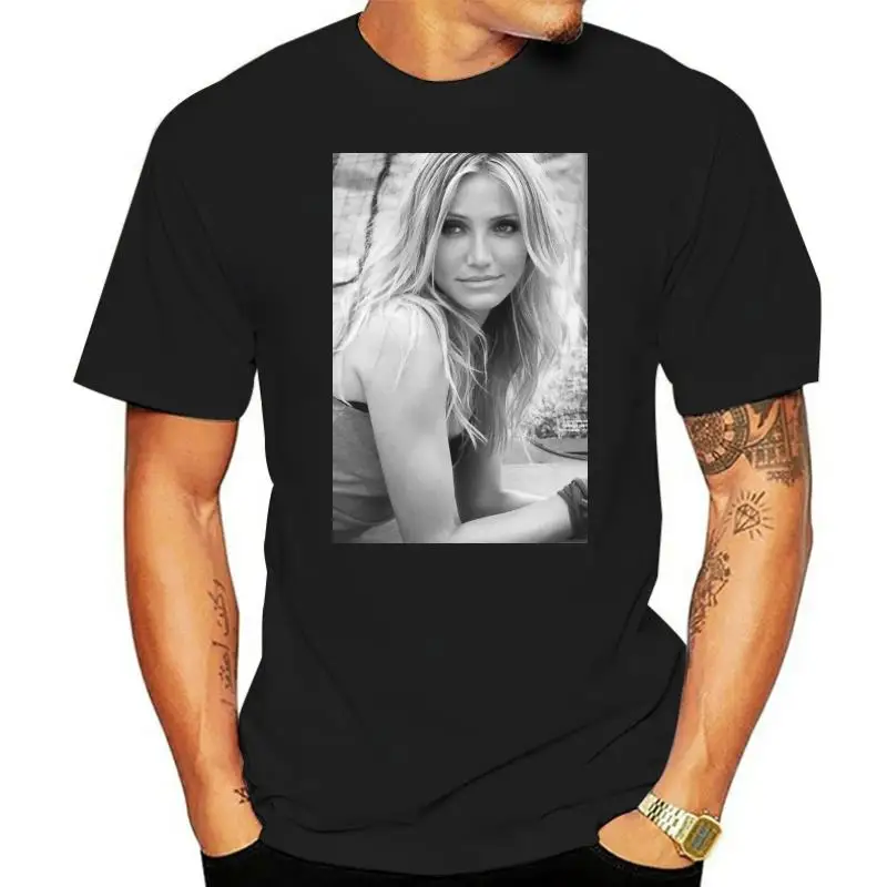 

Cameron Diaz 1 Tshirt Mens T-shirt Short Sleeve Discount 100 % Cotton T ShirtsRound Neck Best Selling Male Natural Cotton Shirt