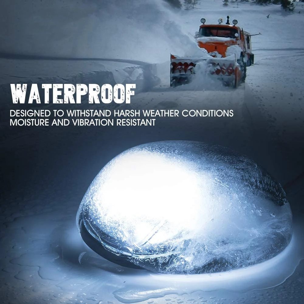 12 светодиодных белых габаритных фонарей на крыше кабины для Ford Dodge Ram Toyota Trucks SUV POV