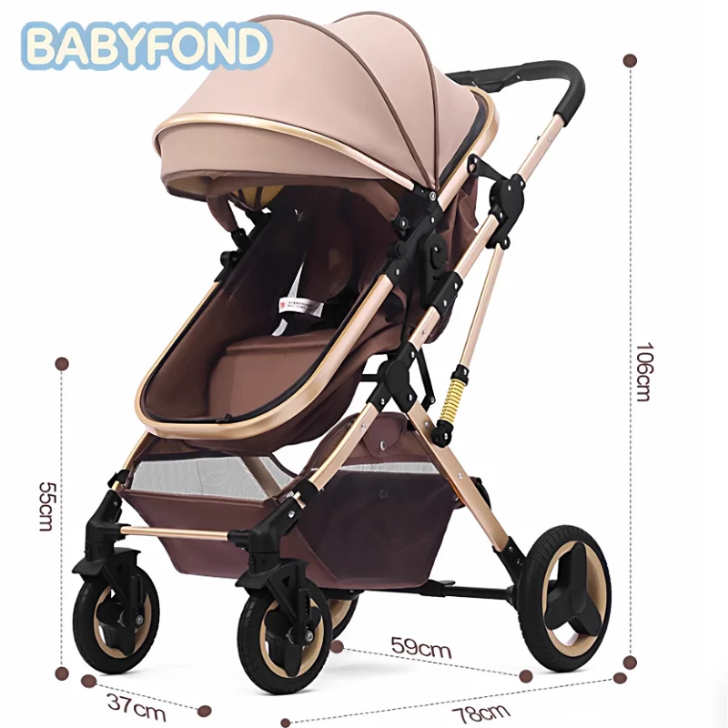Фото Детская коляска-трансформер Babyfond 3-в-1: легкая, многофункциональная, с люлькой и автокреслом для младенцев №4