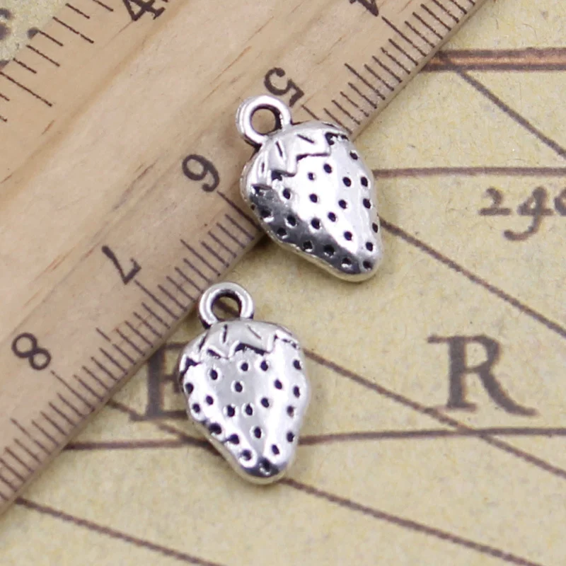 Тибетские Подвески в виде клубники 17x10 мм 20 шт.