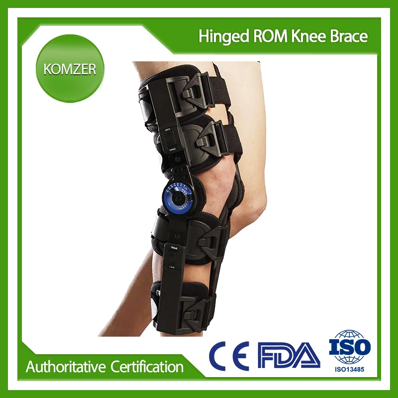 Komzer Hinged ROM Knee Brace for Recovery Stabilization,ACL,MCL & PCL Injury,Medical Orthopedic Support Stabilizer After Surgery