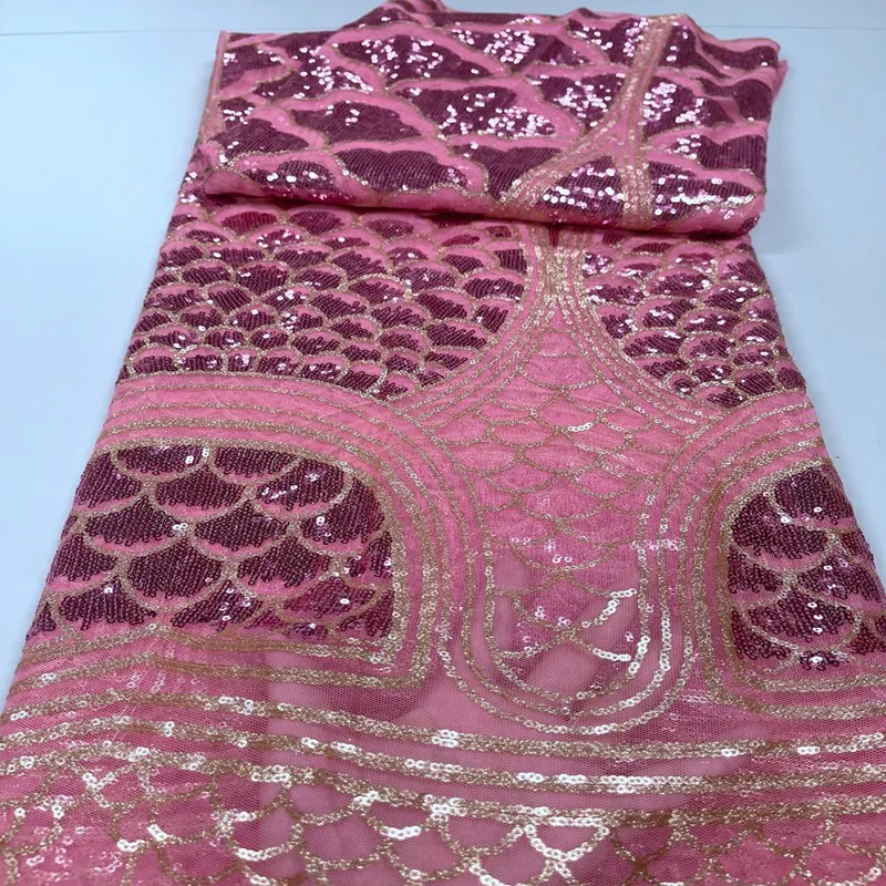 

Африканская сетчатая кружевная ткань с блестками, 5 ярдов, французское Тюлевое кружево, ткани, высококачественные свадебные сетчатые материалы, новый стиль 2022 TS1792