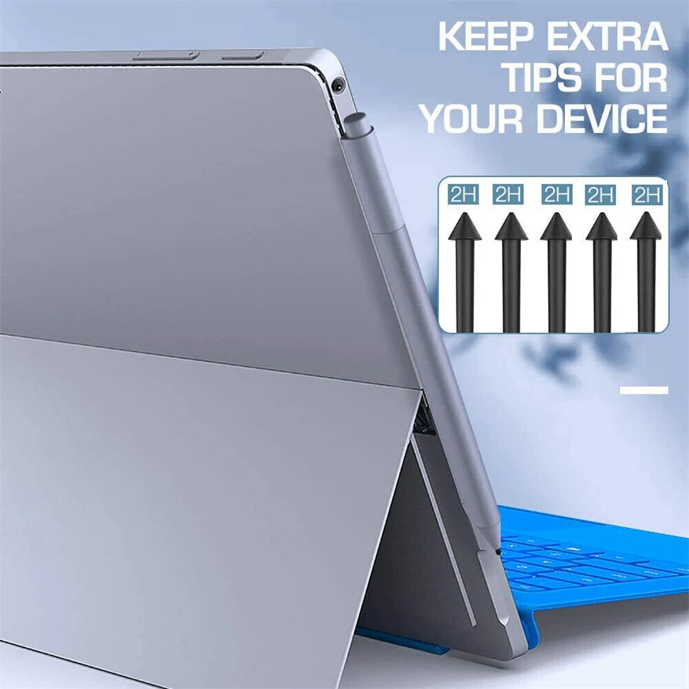 

5pcs 2H Stylus Pen Tip Replacement Pencil Tip Accessories Capacitive Stylus Nib High Sensitivity for Microsoft Surface Pro 7/6/5