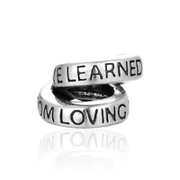 ive learned what love is from loving you special spacer beads diy charms beads silver 925 gw fashion jewerly t016