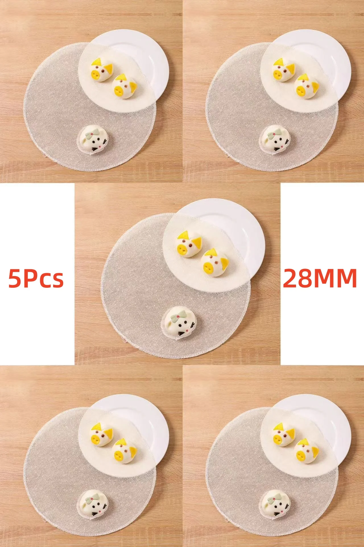 

Комплект из 10 экологичных хлопковых подушечек для пароварки 24/28/32 см