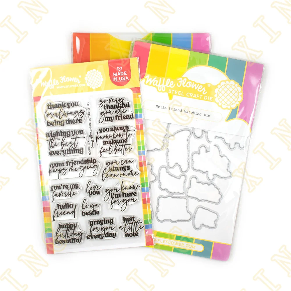 

Hello Friend New Arrival Metal Cutting Dies Stamps Cut Die Mold Craft Decoration Embossing Template Diy Greeting Card Handmade