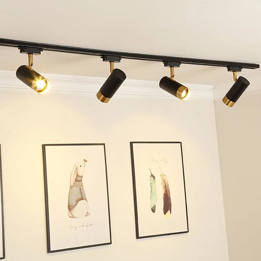 

Aluminum E27 LED Track Light 9W Nordic LED Track Rail Spotlights Track Spotlight Lamp Track Rail Fixture Clothing Store