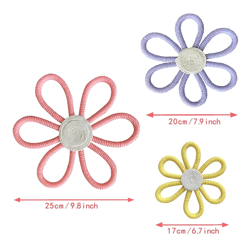 Декор в стиле бохо цветок ромашки тканая макраме настенная веревка тканое