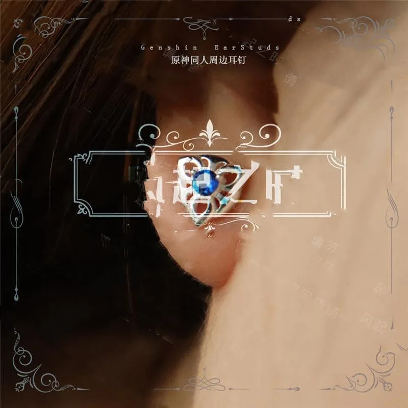 Юань Shen серьги Zhongli серьги-гвоздики для женщин тартаглия модные ювелирные