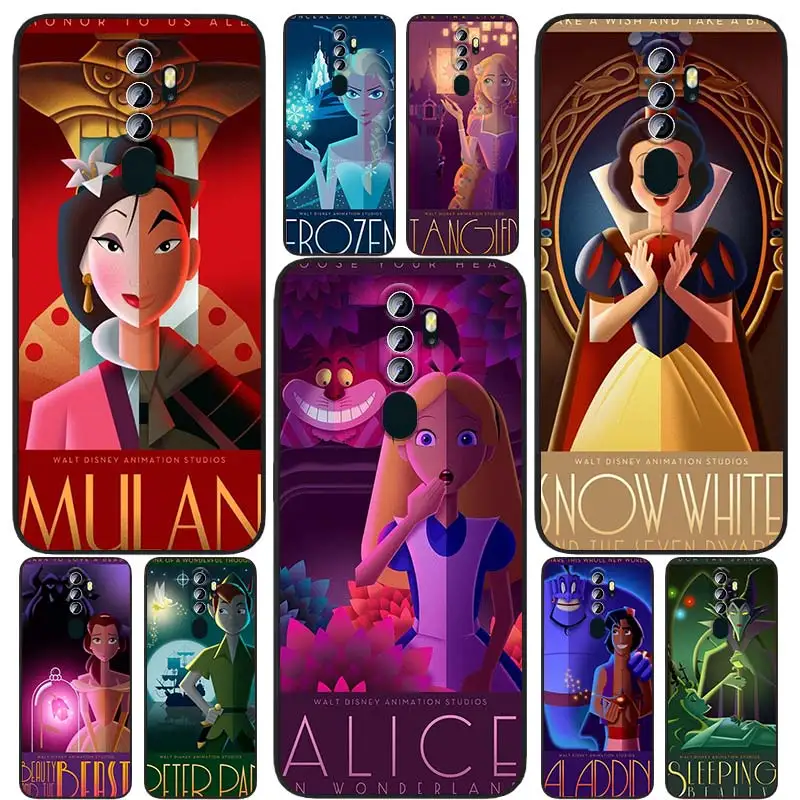 

Disney Cartoon Animation Movie For OPPO Find X5 X3 X2 Neo Lite A74 A76 A72 A55 A54S A53 A53S A16S A16 A9 A5 5G Black Phone Case