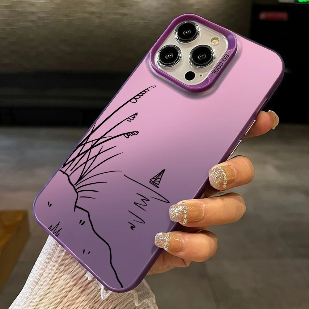 Etui do Vivo S18 S17 S16 Pro 5G S17T S16E T2 4G T3 Luxurious Scenery Matte Cover Shockproof IMD Plating