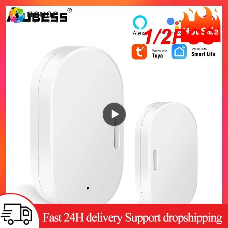 

1/2PCS Tuya Smart Zigbee Door Sensor Door Open/Closed Detector Home Alarm Security Protection Smart Life Control Via Alexa