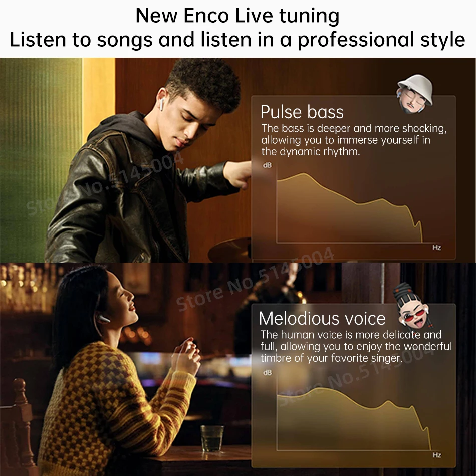 Наушники OPPO ENCO Air 2 TWS беспроводные наушники с шумоподавлением и функцией звонка 5