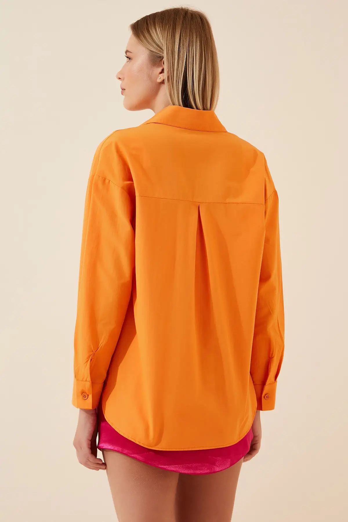 

Thick Oversized Pocket Women Poplin Shirts Solid Long Sleeve Shirts Spring Outfit New Blouses 4 Colors Female Outwear