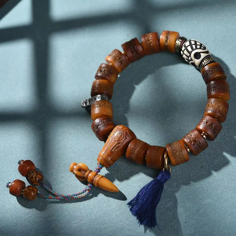 Тибетские бусины из Габала одинарные круглые старых материалов для бровей