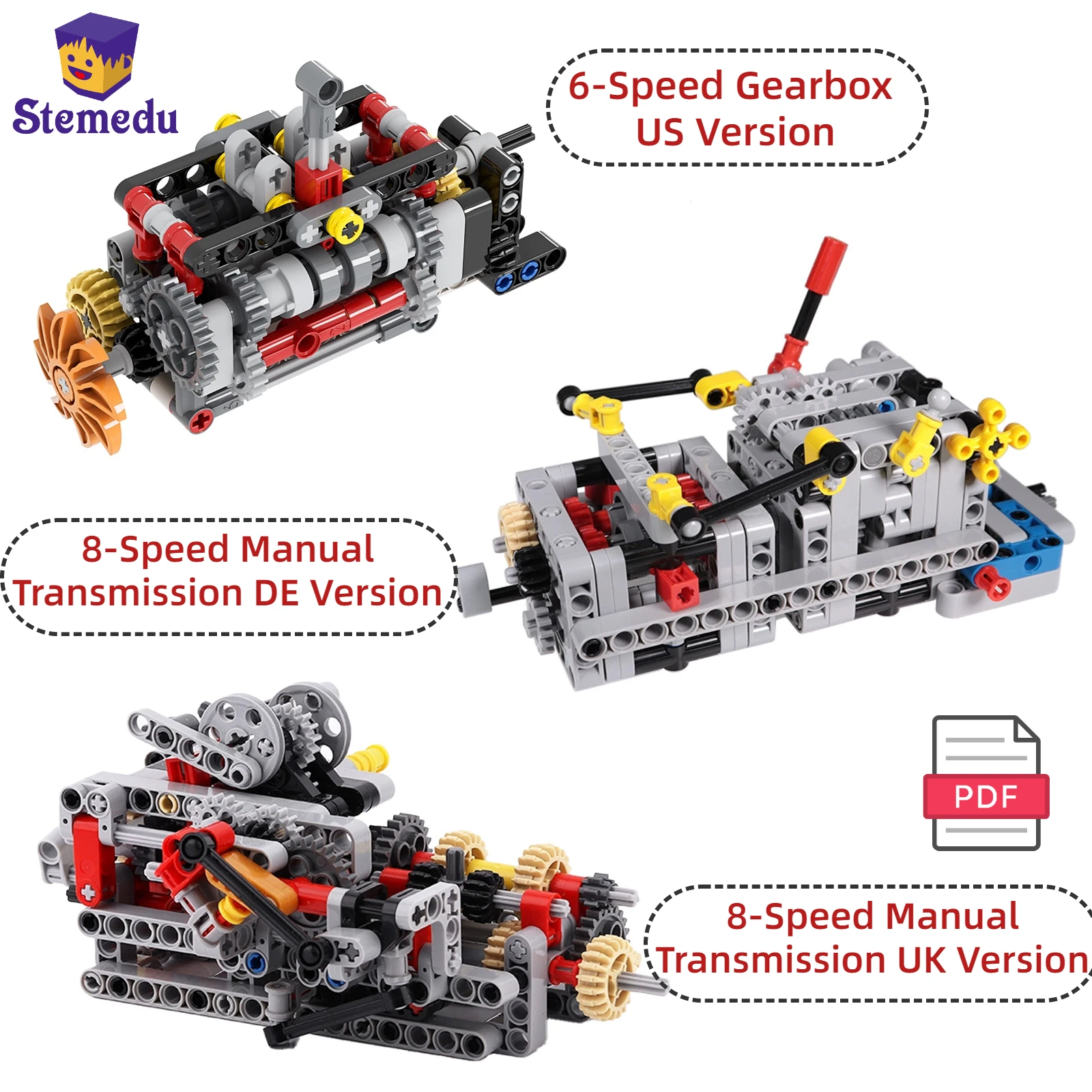 MOC 6/8-скоростная коробка передач модель M мотор батарейный отсек AA 8883 8881 для