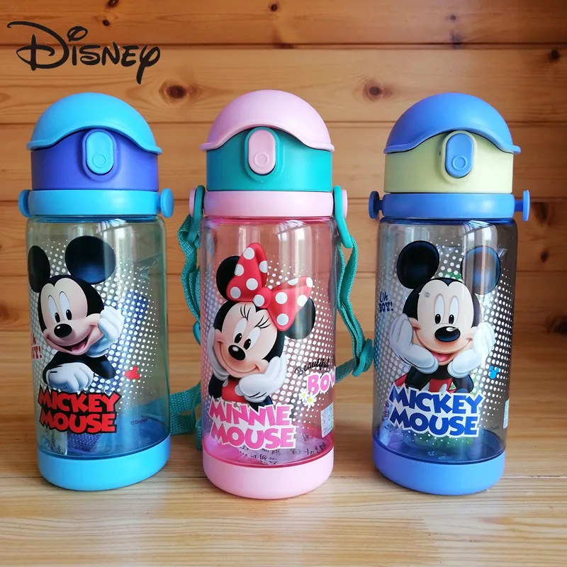 

Disney Plastic Cup Summer Water Mug Kids Student Girl Mickey Minnie Water Bottle Portable water mug