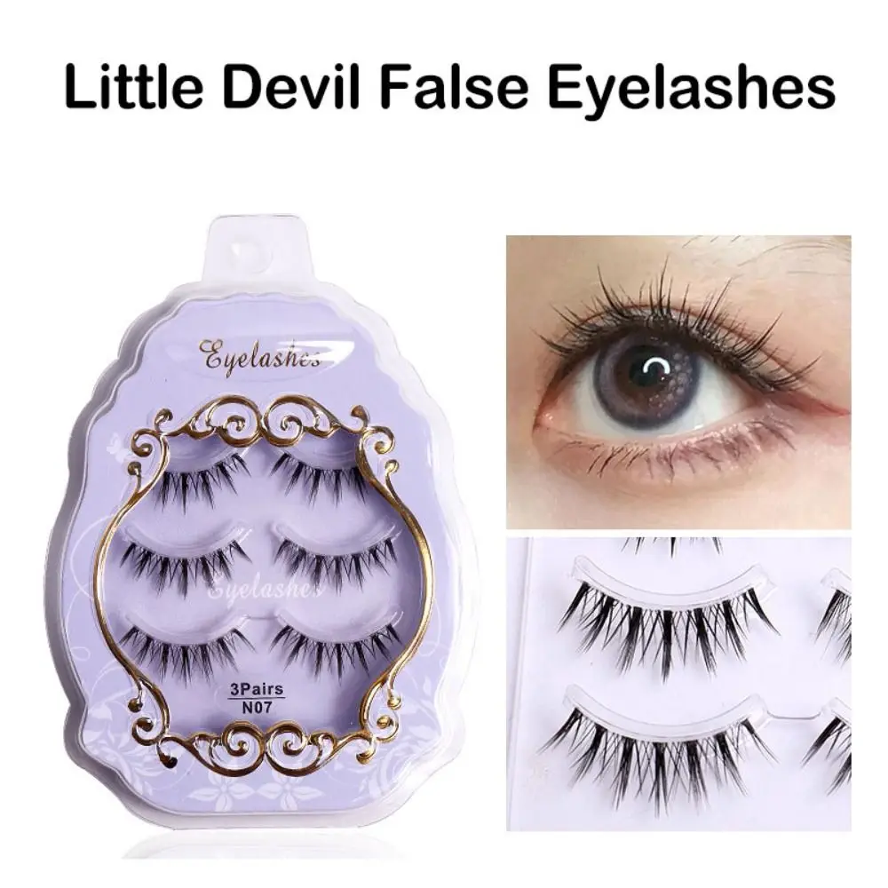 

Eyelashes Extension Little Devil Fishtail Transparent Stem Manga Lashes Makeup Tools False Eyelashes Full Strip Eyelash