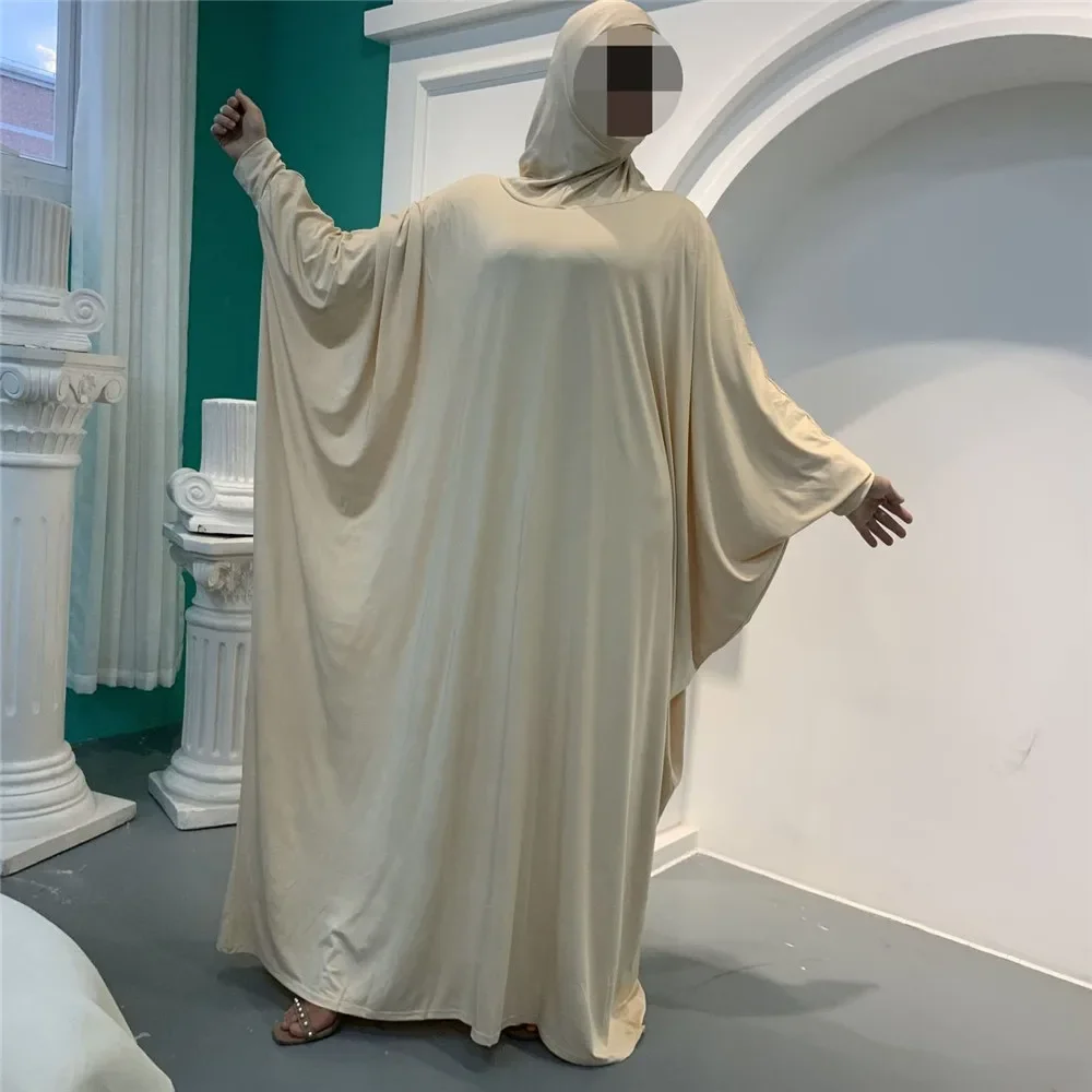 Рамадан накладная с капюшоном Абая женское мусульманское платье макси кафтан Ид