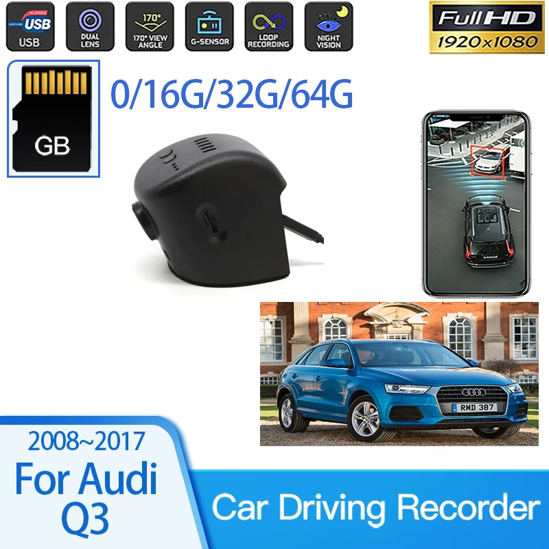 

Car DVD For Audi Q3 2008~2017 ADAS Front Warning Dashcam Voor Android iOS Player Auto Road Recorder Camera DVR Carro Accessories