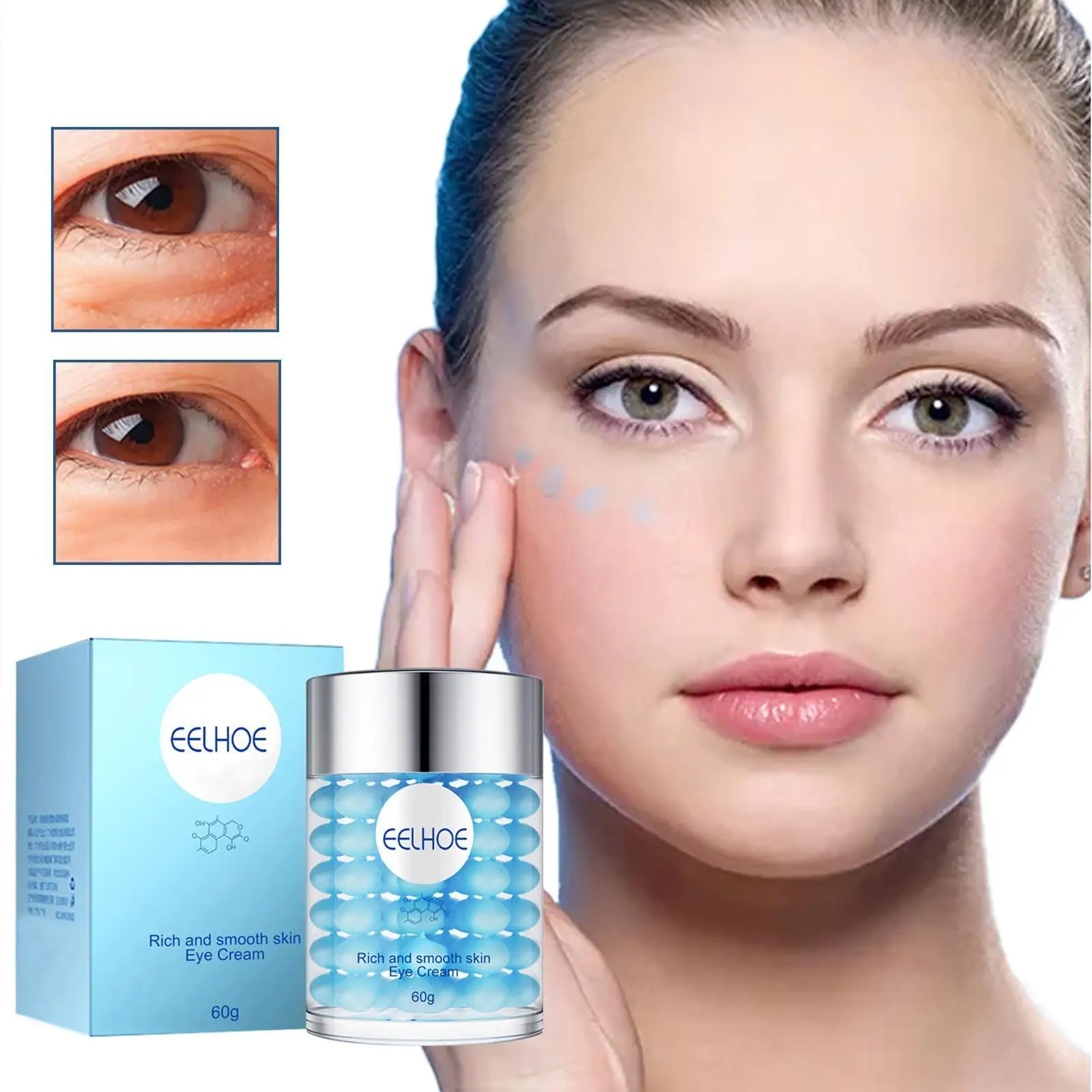 

Крем для кожи вокруг глаз с гиалуроновой кислотой, омолаживающий, увлажняющий