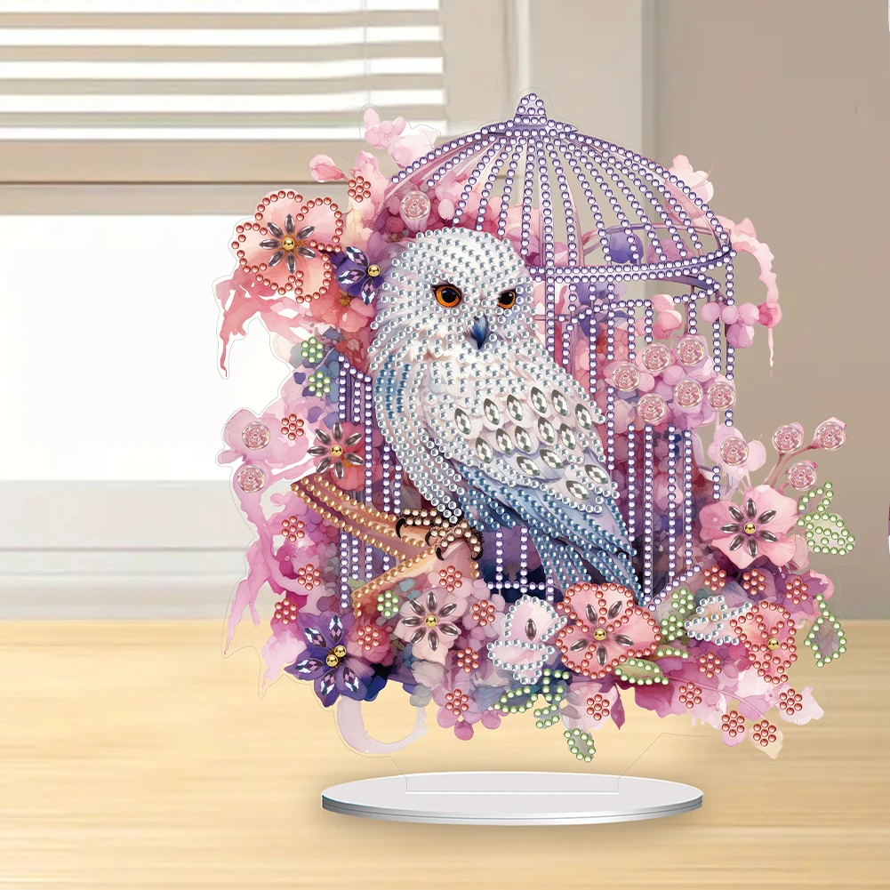 Павлин горный хрусталь украшения для рабочего стола клетка синяя птица 5D DIY